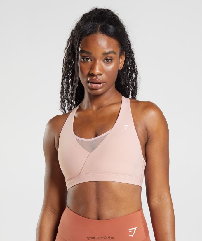 çapraz spor sutyeni kadınlarGymshark Scandi pembesi 02H048156