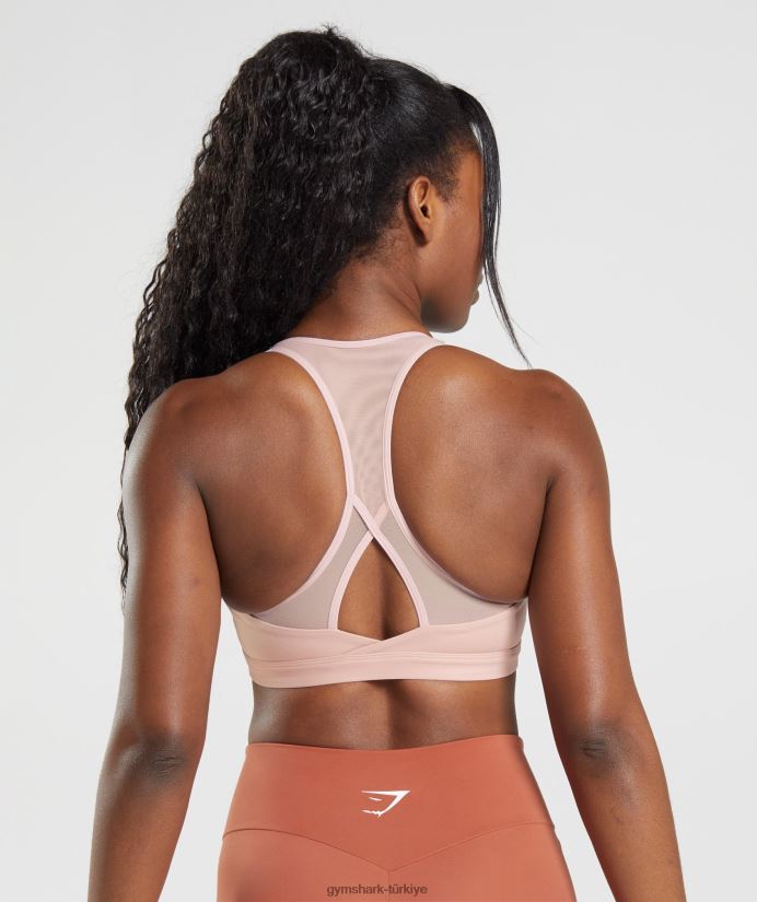 çapraz spor sutyeni kadınlarGymshark Scandi pembesi 02H048156