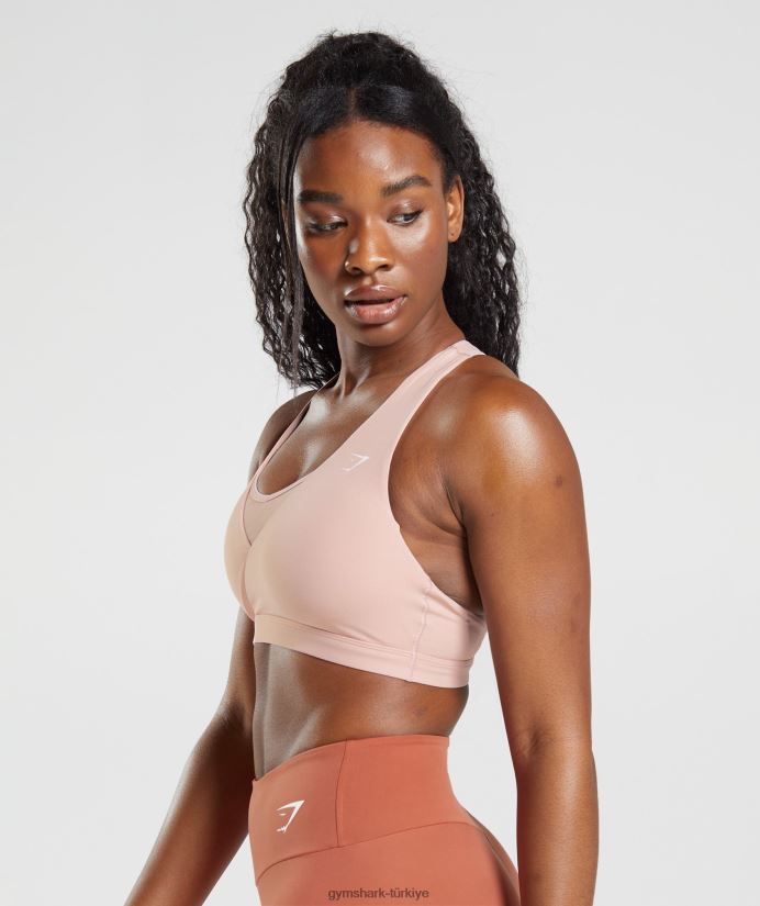 çapraz spor sutyeni kadınlarGymshark Scandi pembesi 02H048156