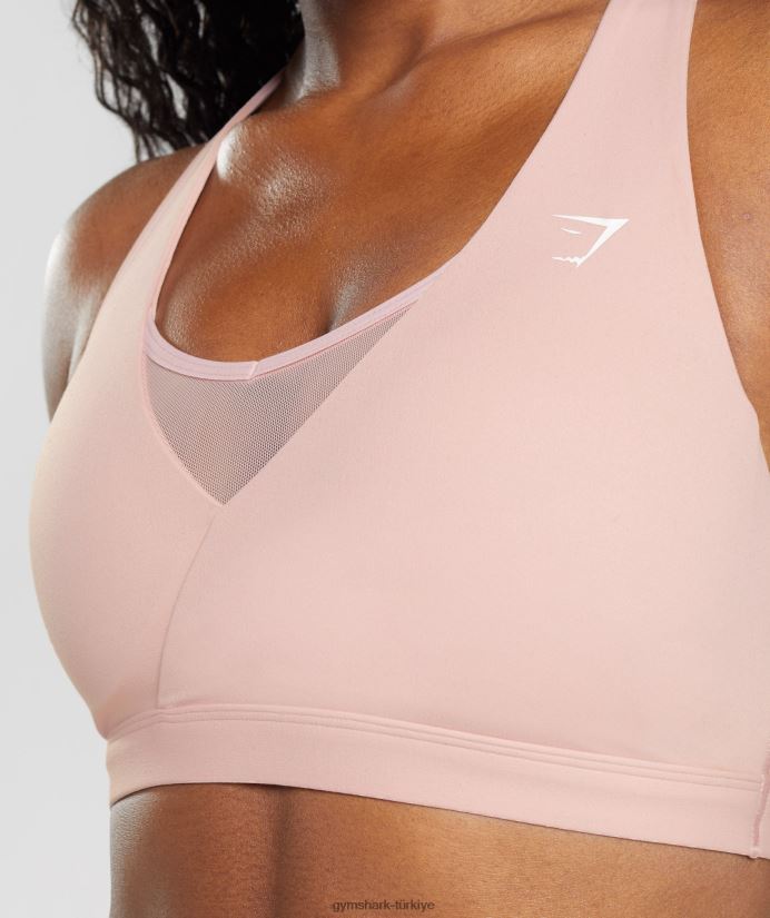 çapraz spor sutyeni kadınlarGymshark Scandi pembesi 02H048156