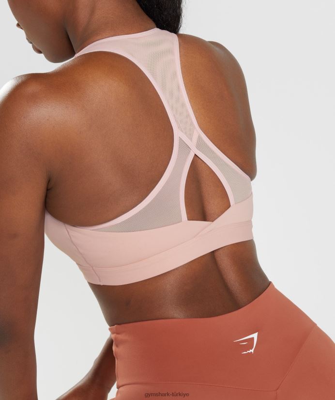 çapraz spor sutyeni kadınlarGymshark Scandi pembesi 02H048156