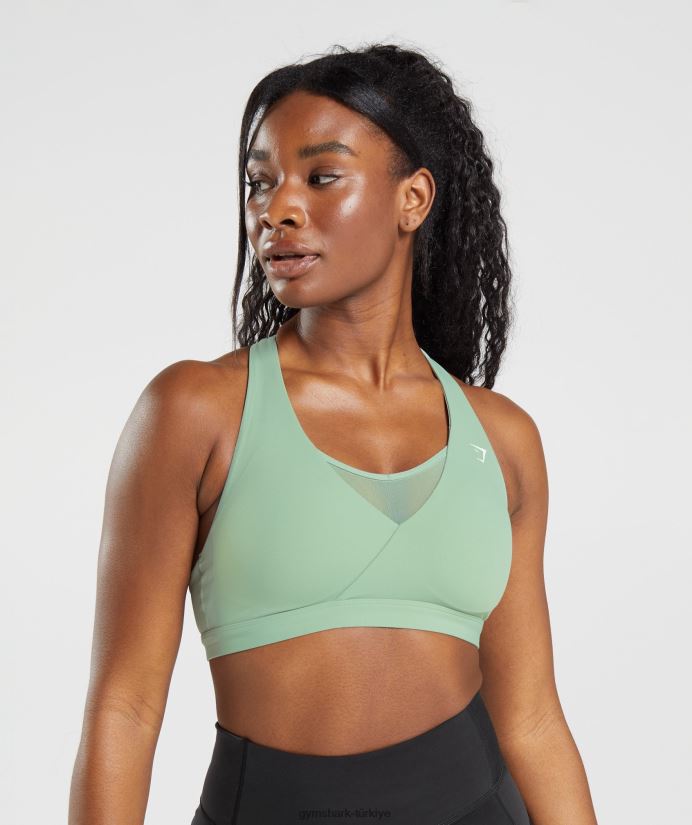 çapraz spor sutyeni kadınlarGymshark çöl adaçayı yeşili 02H048162