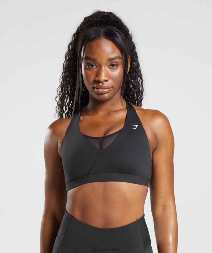 çapraz spor sutyeni kadınlarGymshark siyah 02H048125