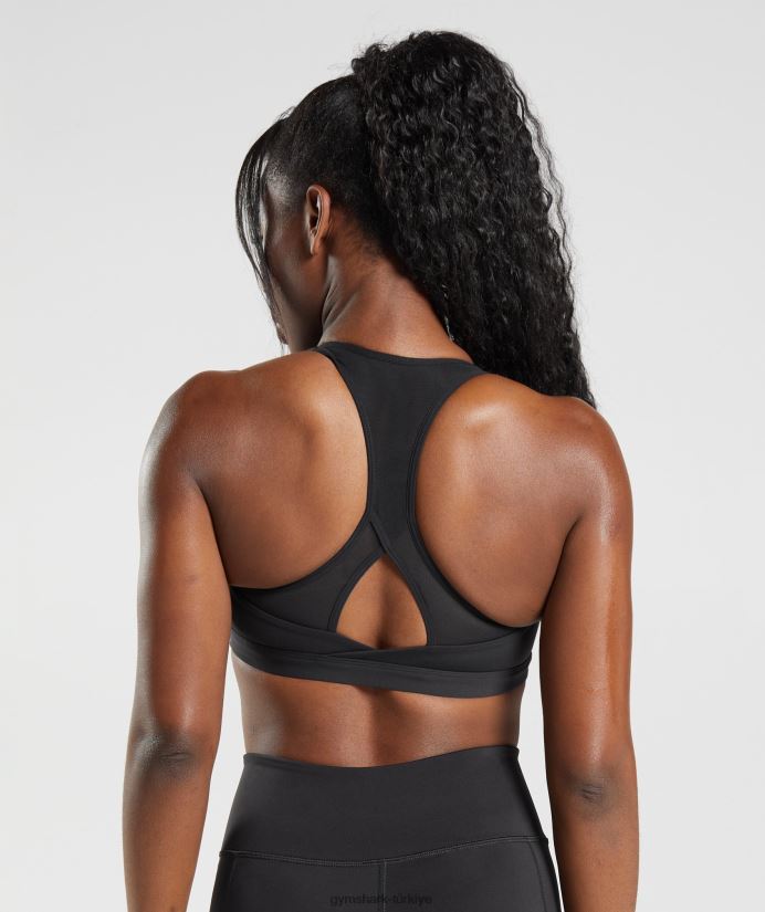 çapraz spor sutyeni kadınlarGymshark siyah 02H048125