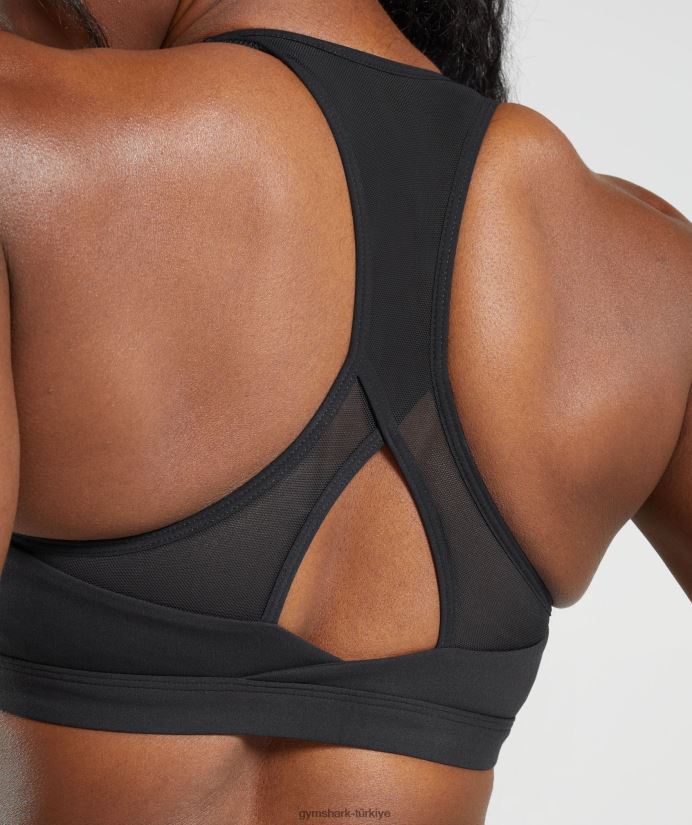 çapraz spor sutyeni kadınlarGymshark siyah 02H048125