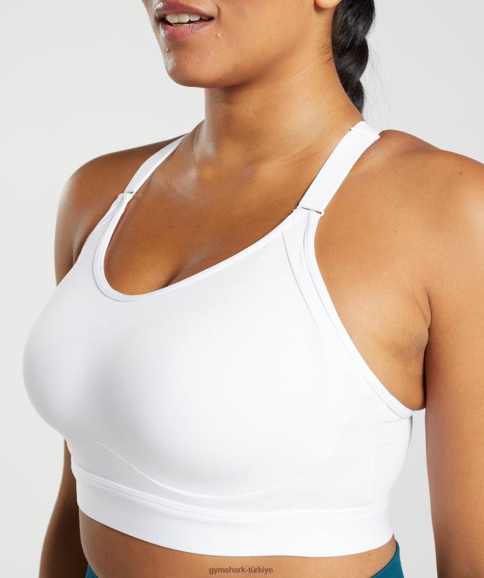 arkadan kesilmiş yüksek destekli spor sutyeni kadınlarGymshark beyaz 02H048179