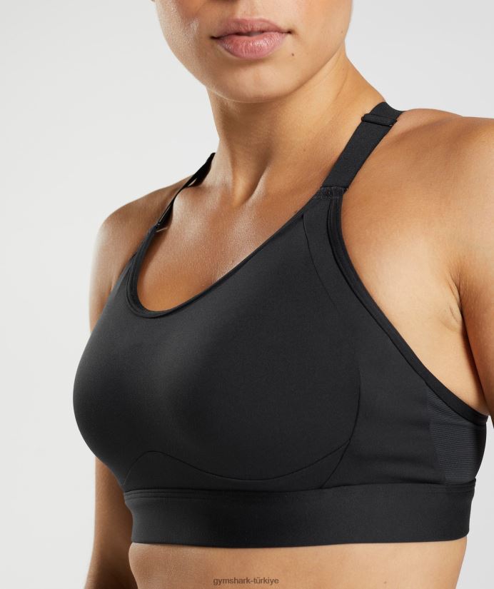 arkadan kesilmiş yüksek destekli spor sutyeni kadınlarGymshark siyah 02H048194