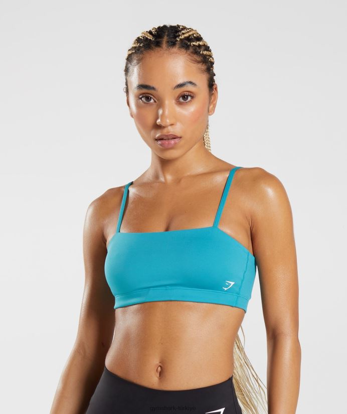 bandeau spor sutyeni kadınlarGymshark kuyruklu yıldız mavisi 02H048114