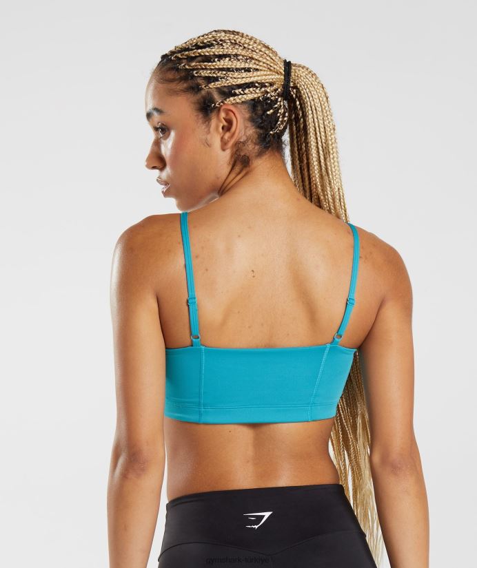 bandeau spor sutyeni kadınlarGymshark kuyruklu yıldız mavisi 02H048114
