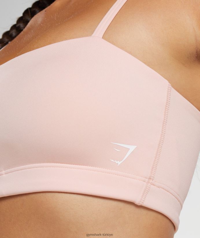 bandeau spor sutyeni kadınlarGymshark puslu pembe 02H048215