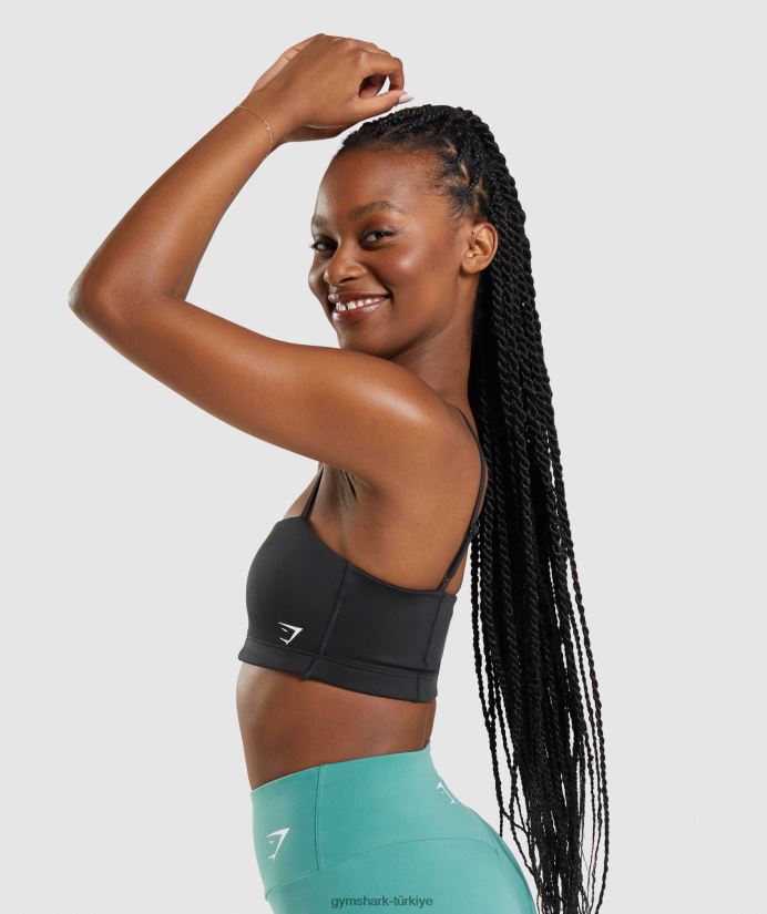 bandeau spor sutyeni kadınlarGymshark siyah 02H048159