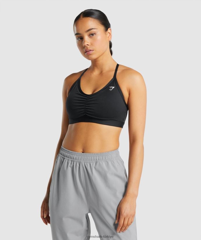 dantelli spor sutyeni kadınlarGymshark siyah 02H048197
