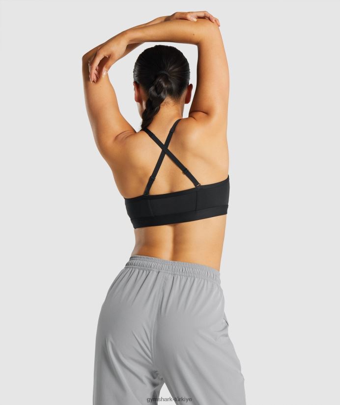 dantelli spor sutyeni kadınlarGymshark siyah 02H048197