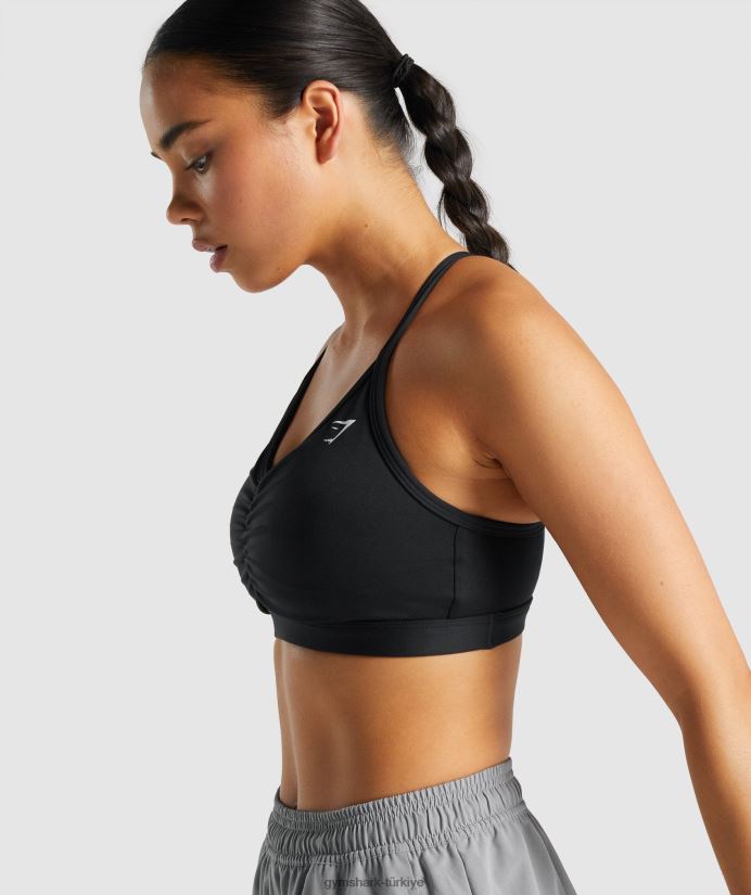 dantelli spor sutyeni kadınlarGymshark siyah 02H048197