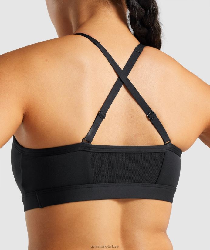 dantelli spor sutyeni kadınlarGymshark siyah 02H048197