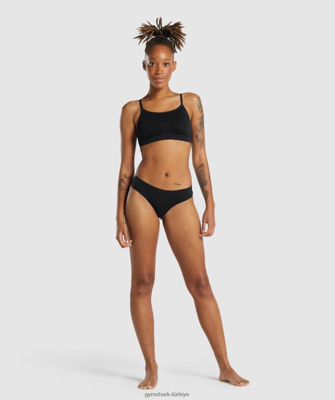 dikişsiz geniş yaka bralet kadınlarGymshark siyah 02H048507