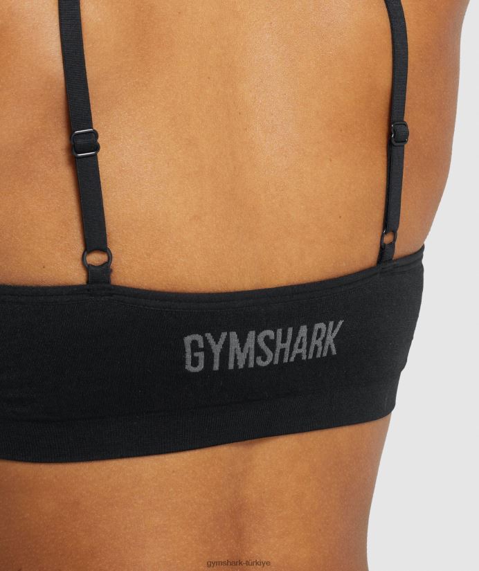 dikişsiz geniş yaka bralet kadınlarGymshark siyah 02H048507