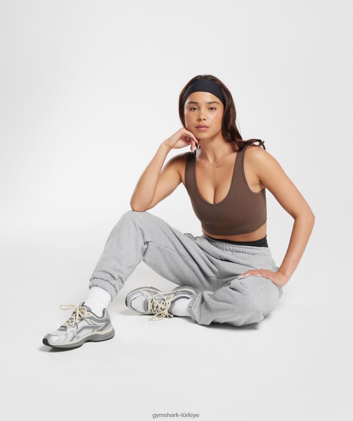 dinlenme günü dikişsiz bralet kadınlarGymshark meşe kahverengi 02H048177