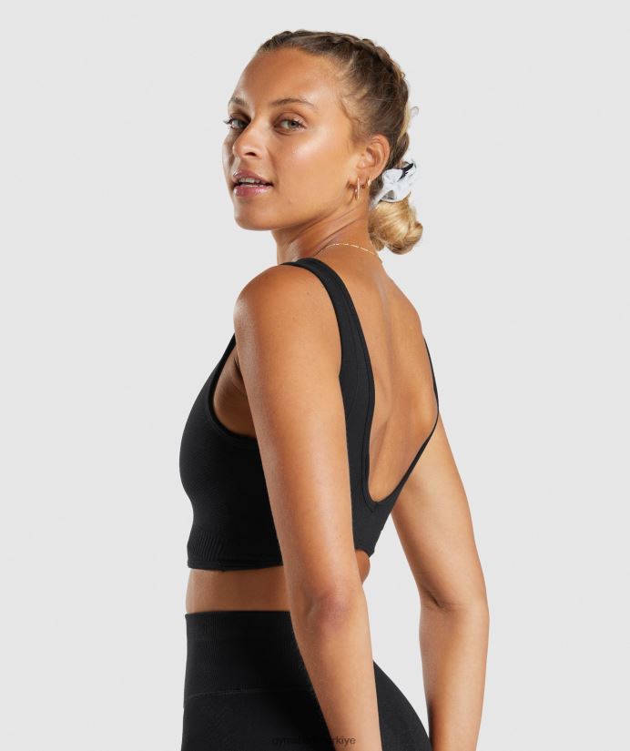 dinlenme günü dikişsiz bralet kadınlarGymshark siyah 02H048120