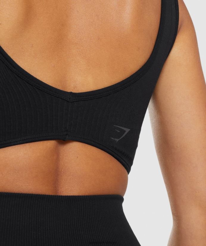 dinlenme günü dikişsiz bralet kadınlarGymshark siyah 02H048120