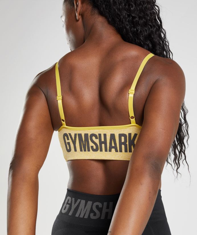 esnek askılı spor sutyeni kadınlarGymshark madalyon sarı/beyaz kırçıllı 02H048181