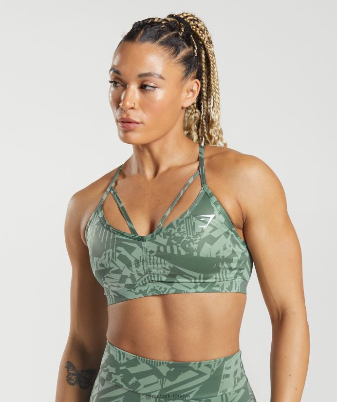 gs power spor sutyeni kadınlarGymshark adaçayı yeşili baskı 02H048148