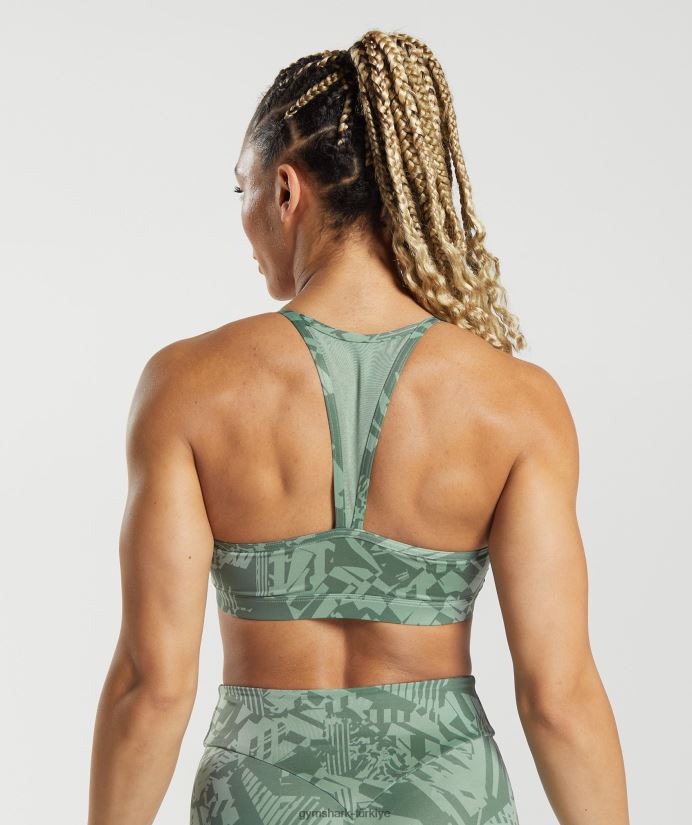 gs power spor sutyeni kadınlarGymshark adaçayı yeşili baskı 02H048148