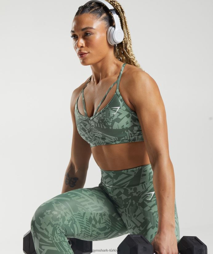 gs power spor sutyeni kadınlarGymshark adaçayı yeşili baskı 02H048148