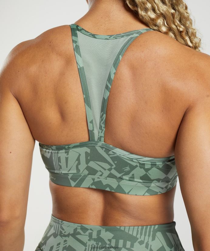 gs power spor sutyeni kadınlarGymshark adaçayı yeşili baskı 02H048148