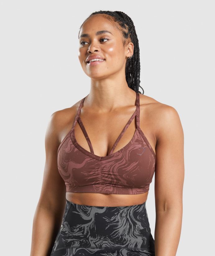 gs power spor sutyeni kadınlarGymshark kiraz kahverengi baskı 02H048221