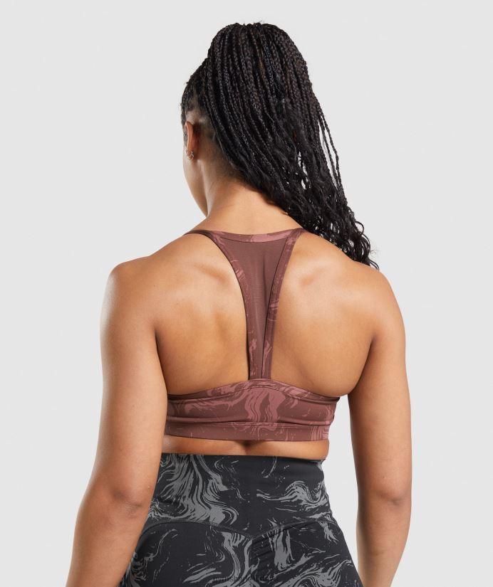 gs power spor sutyeni kadınlarGymshark kiraz kahverengi baskı 02H048221