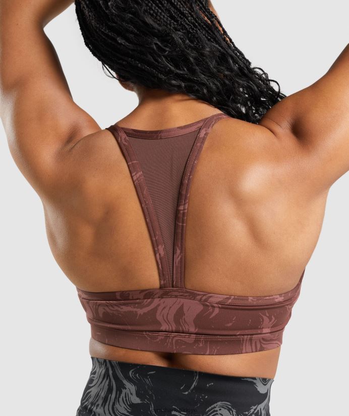 gs power spor sutyeni kadınlarGymshark kiraz kahverengi baskı 02H048221
