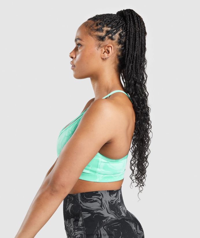 gs power spor sutyeni kadınlarGymshark parlak turkuaz baskı 02H048187