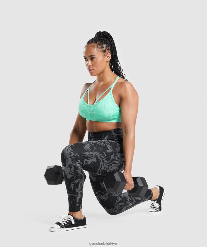 gs power spor sutyeni kadınlarGymshark parlak turkuaz baskı 02H048187