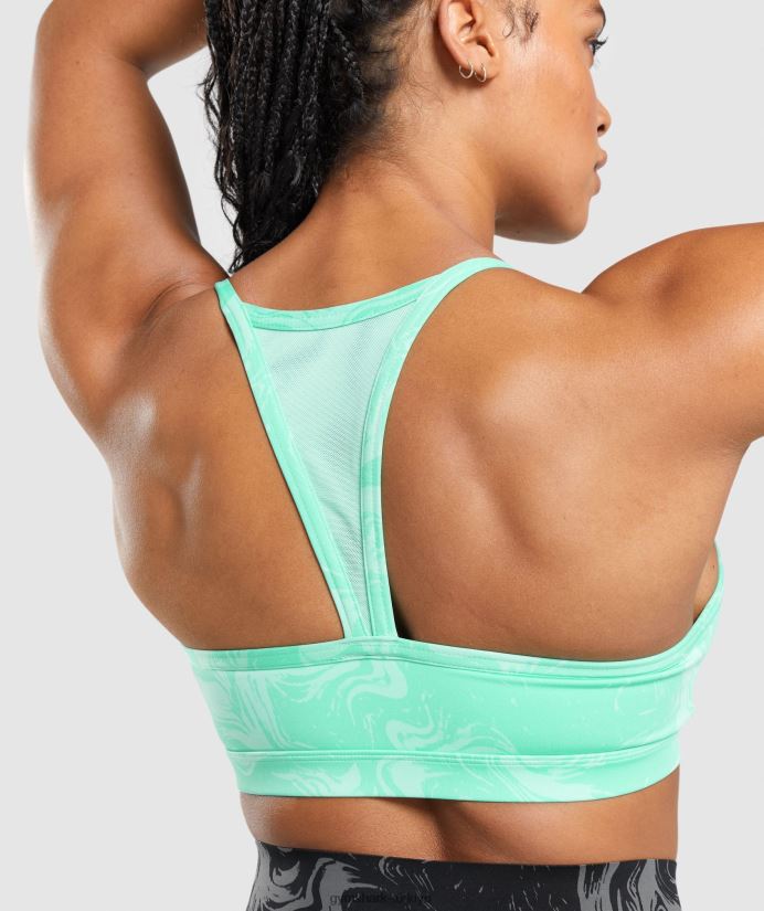 gs power spor sutyeni kadınlarGymshark parlak turkuaz baskı 02H048187