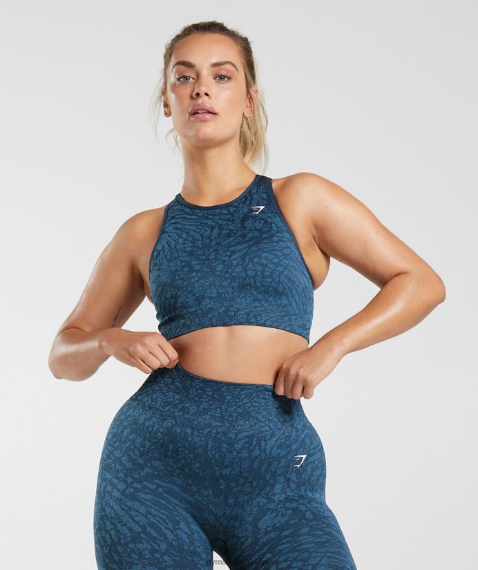 hayvan dikişsiz spor sütyenini uyarlayın kadınlarGymshark vahşi | Donanma 02H048227