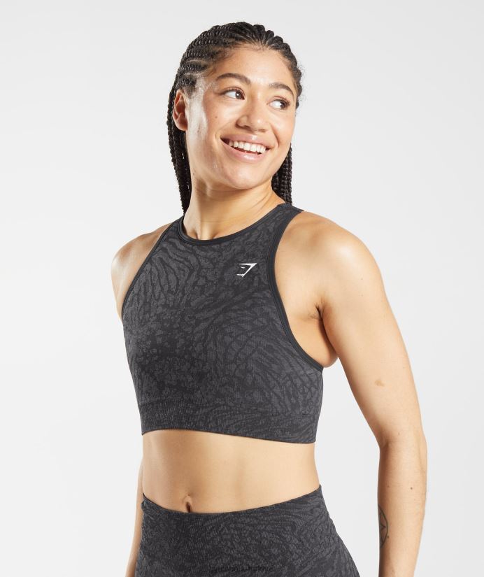 hayvan dikişsiz spor sütyenini uyarlayın kadınlarGymshark vahşi | siyah 02H048214