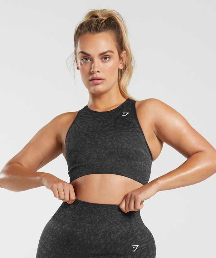 hayvan dikişsiz spor sütyenini uyarlayın kadınlarGymshark vahşi | siyah 02H048214