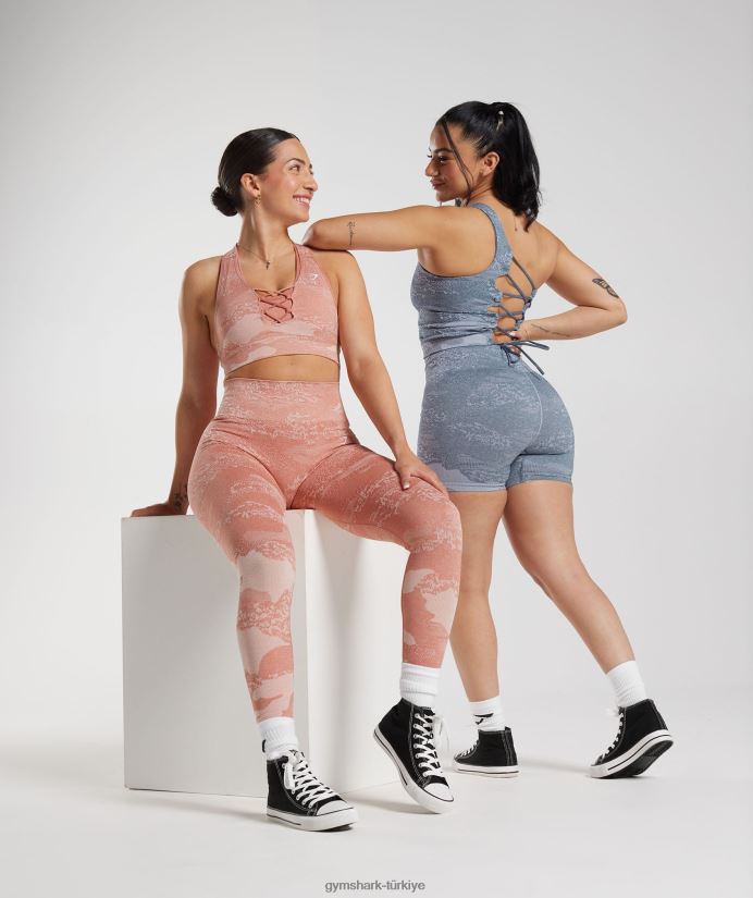 kamuflajlı dikişsiz spor sütyenini uyarlayın kadınlarGymshark puslu pembe-puslu pembe 02H048139
