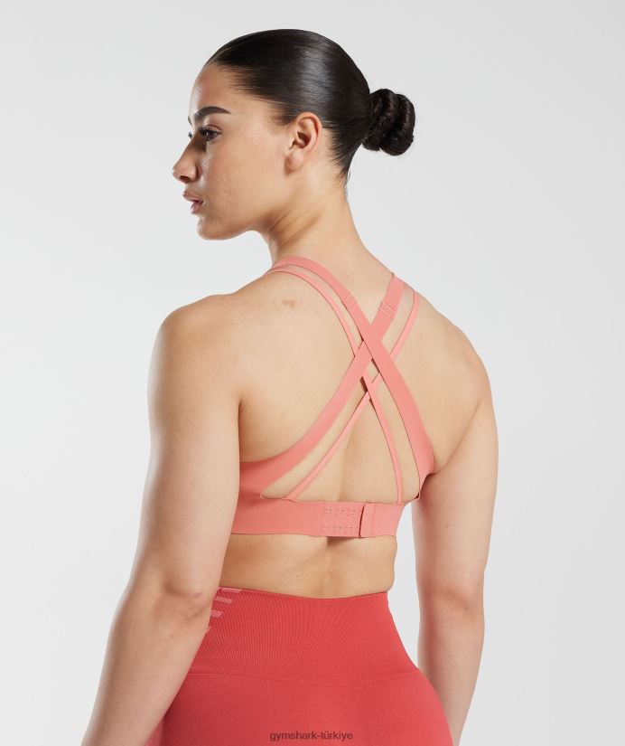 sınırsız spor sutyeni kadınlarGymshark pişmiş toprak pembe 02H048134
