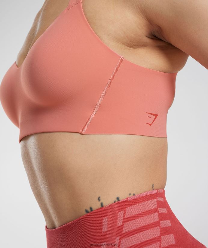 sınırsız spor sutyeni kadınlarGymshark pişmiş toprak pembe 02H048134