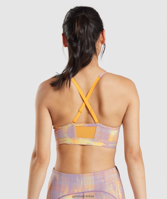 spor sutyeni kadınlarGymshark turuncu baskı 02H048234