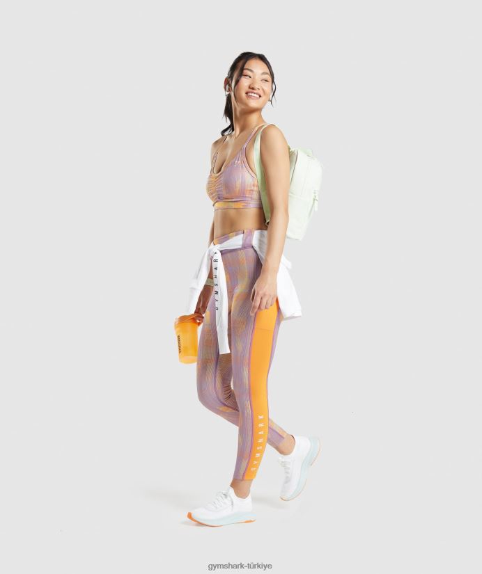 spor sutyeni kadınlarGymshark turuncu baskı 02H048234