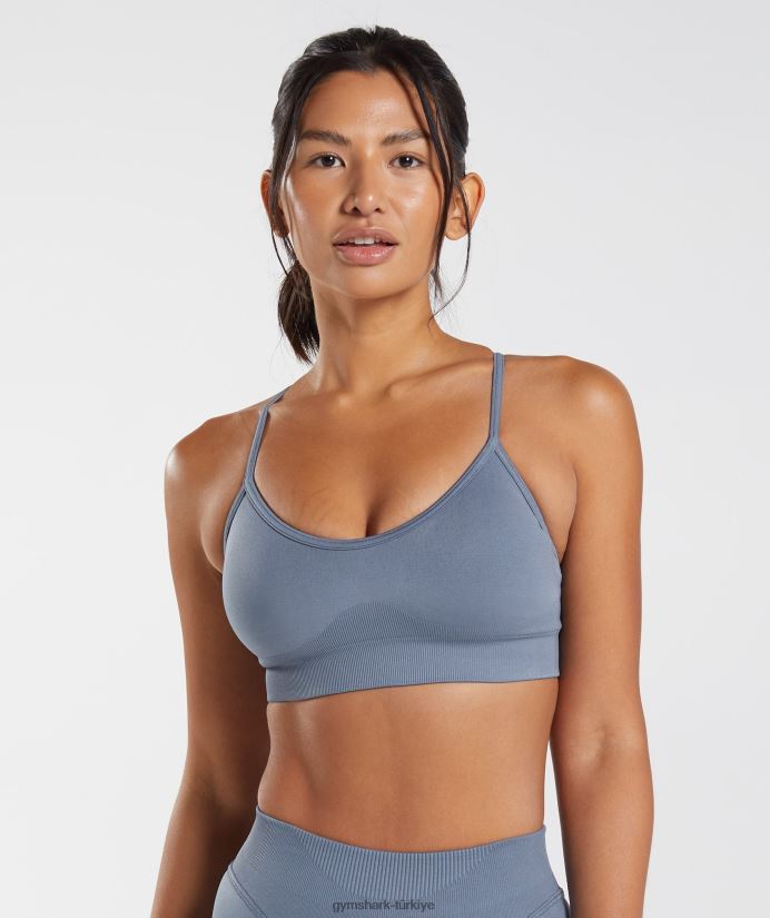 ter dikişsiz spor sutyeni kadınlarGymshark akşam mavisi 02H048223
