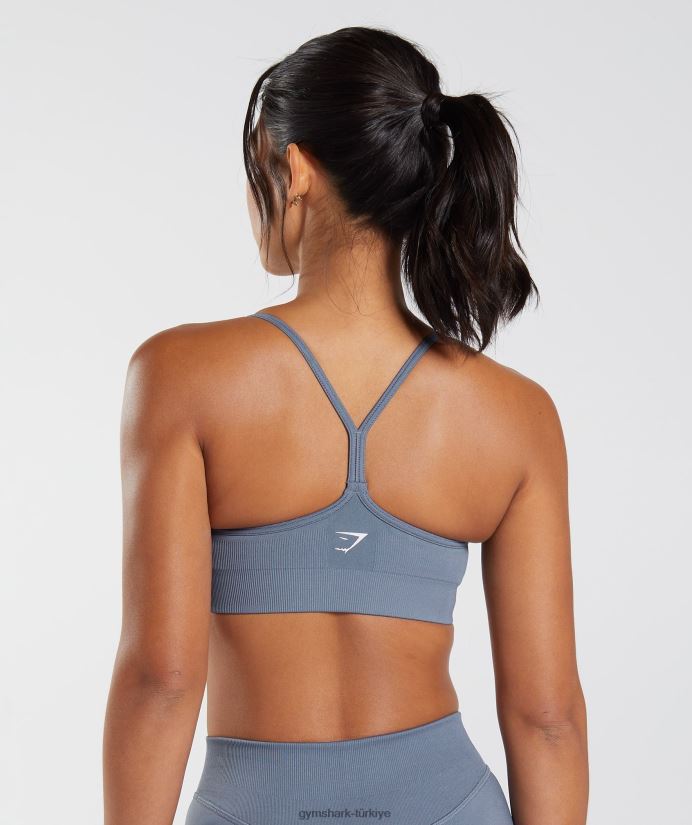 ter dikişsiz spor sutyeni kadınlarGymshark akşam mavisi 02H048223