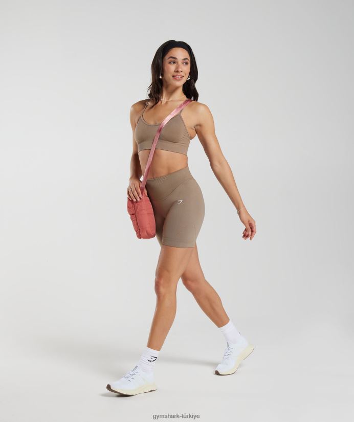 ter dikişsiz spor sutyeni kadınlarGymshark fosil kahverengi 02H048122