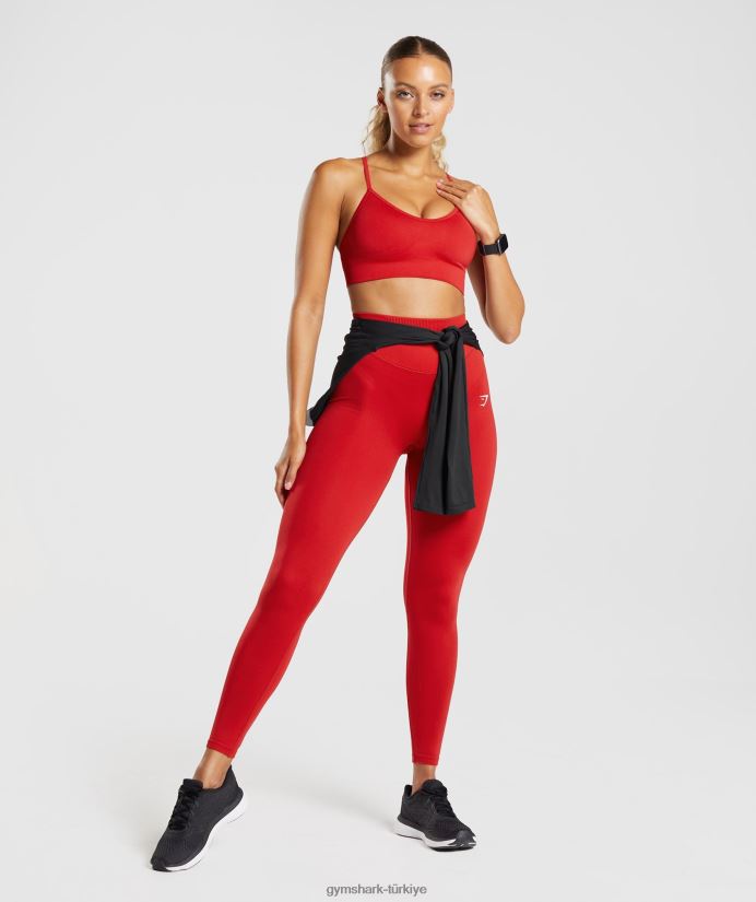 ter dikişsiz spor sutyeni kadınlarGymshark salsa kırmızısı 02H048216