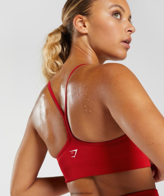 ter dikişsiz spor sutyeni kadınlarGymshark salsa kırmızısı 02H048216