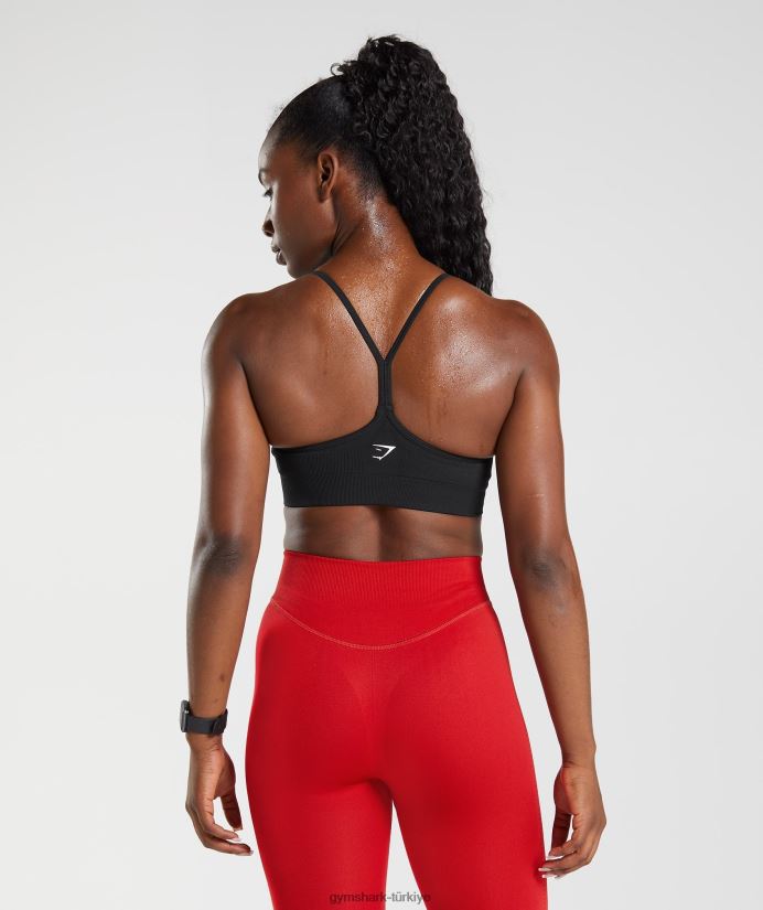 ter dikişsiz spor sutyeni kadınlarGymshark siyah 02H048116