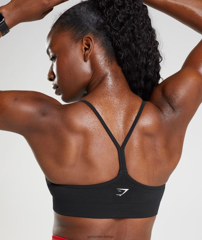 ter dikişsiz spor sutyeni kadınlarGymshark siyah 02H048116